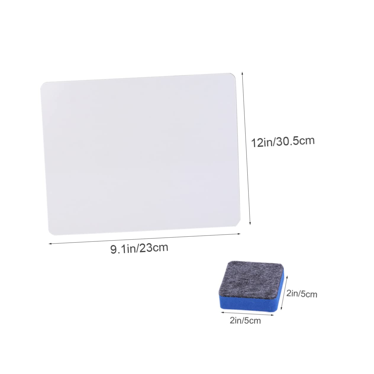 Mini Tableau Blanc Portable Effaçable 6 Pièces avec Effaceur