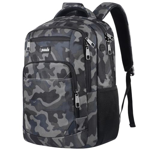 Image of Paude Backpack for Men,College Backpack School Bookbag for Teens,Laptop Bookbag with USB Port and Headphone Hole