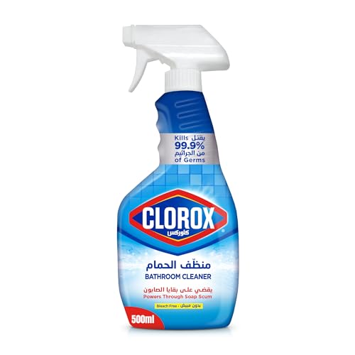 Clorox Bathroom Spray Cleaner Bleach Free 500 ml Kills 99.9% Of Germs Powers Through Soap Scum Bleach Free