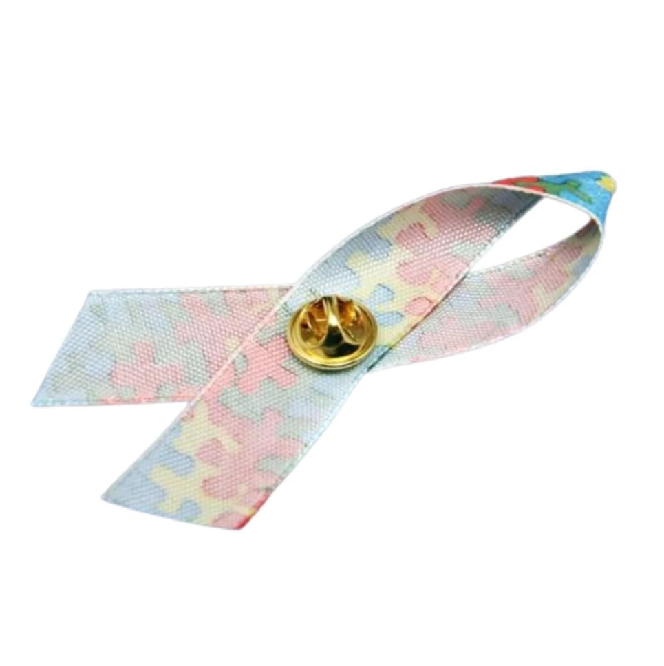 Image of 1 /2 /5 /10 /25 /50 /100pcs Satin Awareness Ribbon Pins (Pick your color), for Cancer & Disease Awareness, Bulk Quantities for Fundraising, Events, Gift Giving