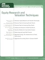 Equity Research and Valuation Techniques 0935015841 Book Cover