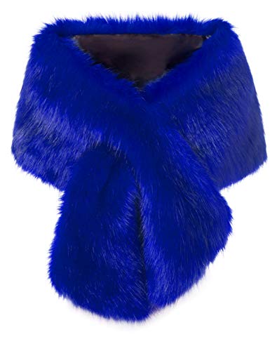 Changuan Women's Faux Fur Shawl Wraps Stole Cloak Coat Sweater Cape for Evening Party/Bridal/Wedding