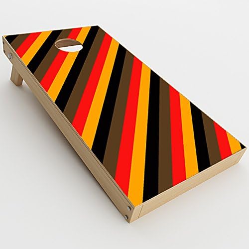 Skin Decal Vinyl Wrap for Cornhole Game Board Bag Toss/Retro 70's Lines