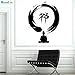 Tianpengyuanshuai Parola Zen Cinese Buddha Zen Yoga Enso Adesivo da Parete in Vinile Garanzia di qualità Home Decor Living Room Art Mural 57x44cm
