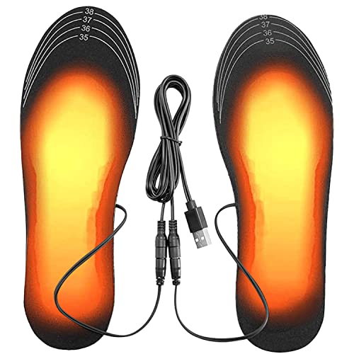 ItsyFox Beheizbare Einlegesohlen, Heizeinlagen, Fußwärmer, USB Beheizte Einlegesohlen, Elektronische Heizung Warme Einlegesohlen für Winter Jagdstiefel Schuhe Sneaker Eisfischen - Größe 40-44 Cover