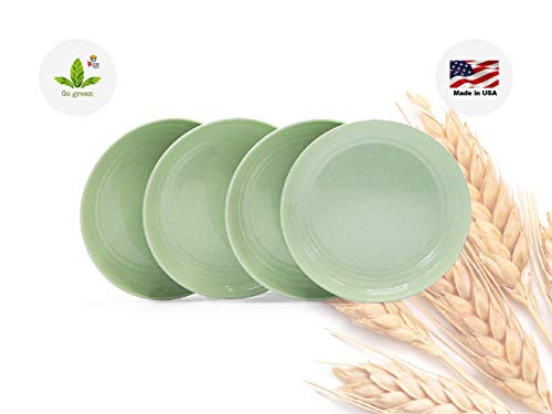 Green Plates by Extreme Consumer Products. Natural and Reusable Wheat Straw Plates –