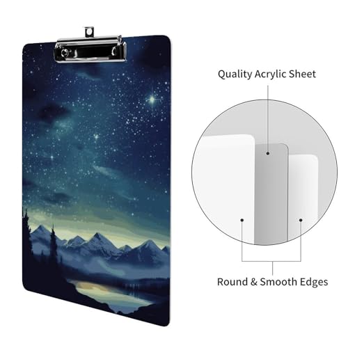 Planchette A4 clip bas en acrylique rigide et stable