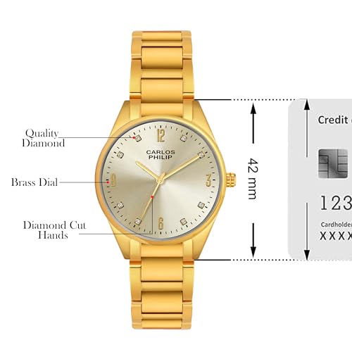 Image of Carlos Philip Majesta Series Premium Luxury Analog Watch | Heritage-Inspired Design | Stainless Steel Build | Exclusive Dial Colors | Japanese Quartz Movement