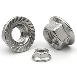 Jvnalwnkv 10 Stück Sechskantflanschmutter DIN6923