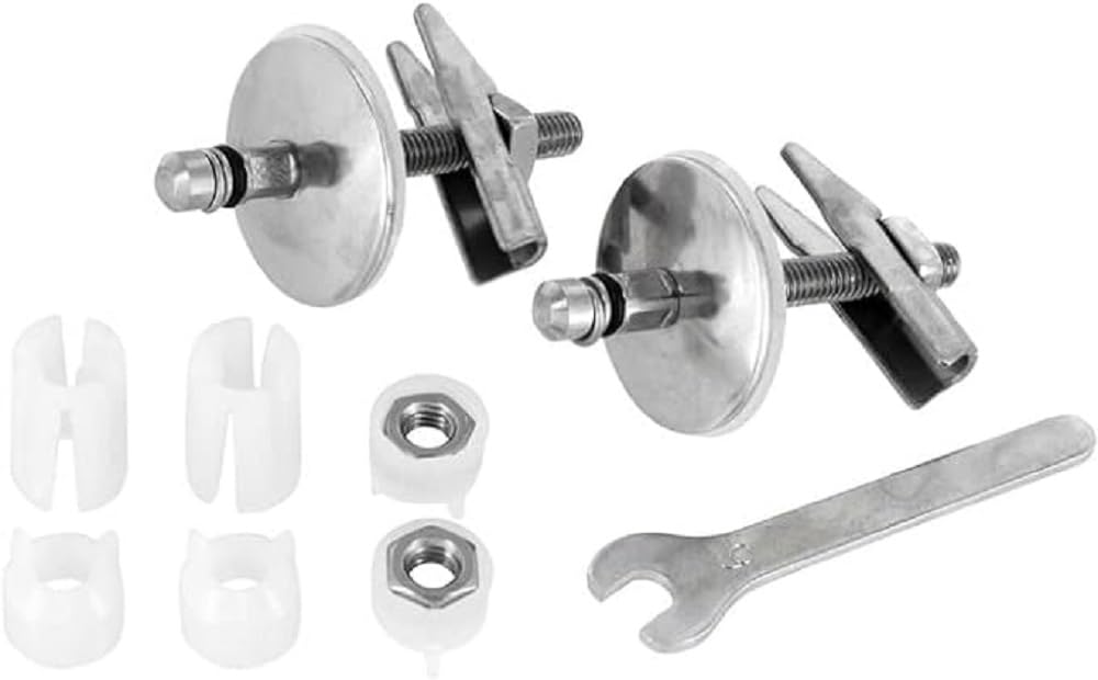 Kit Viti Fissaggio Cromate Per Sedile WC Wirquin Diplomat Con Chiusura Rallentata