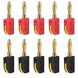4mm Bananenstecker, 10 Stück Banana-Steckverbinder Lautsprecher, 32A Bananenstecker Konverter, Banana Plug Für Receiver Kabel Boxen Endstufen