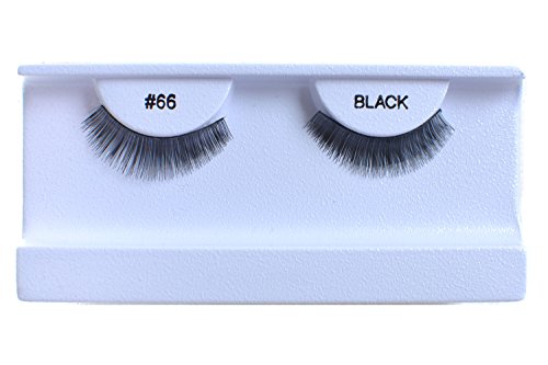 10 Pairs 100% Human Hair False Eyelashes Natural Black #66