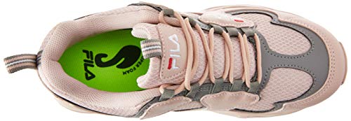 Tênis Carrera, Fila, Feminino, Rosa Claro/Cinza/Vermelho, 36