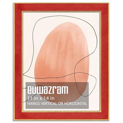 euwazram 11x14 Picture Frame for Photos and Art, Suede Red, 1 Pack