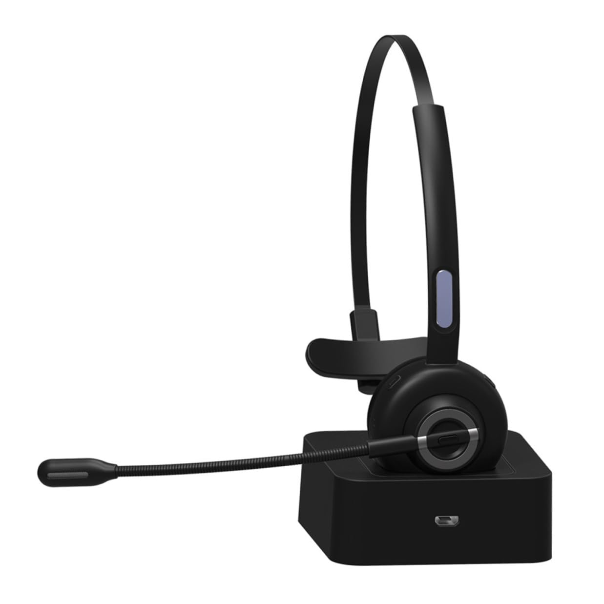 Gadpiparty Cuffie Auricolari Wireless 5.0 in Nero Abs Pu, Riduzione Rumore | Design Ergonomico, Microfono a Punto Singolo, per Ufficio e Tempo Libero