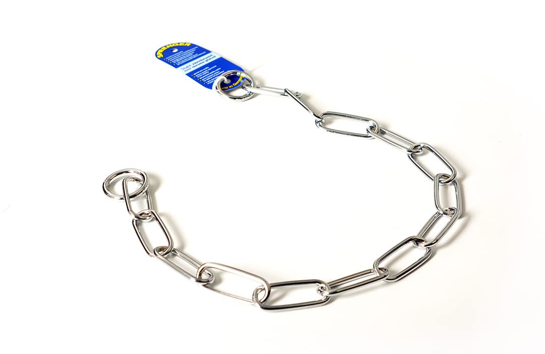 HS Sprenger Basic Dog Collars Long Link Collar - Chrome Steel, multicoloured