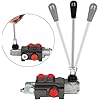 Hydraulic Flow Control Valve 1 Spool 11 GPM G Ports Adjustable Relief Lever Handle Double Acting Parallel Center Tractor Loader W/Joystick Small Tractors/Tanks Loaders Log Splitters 3600 PSI