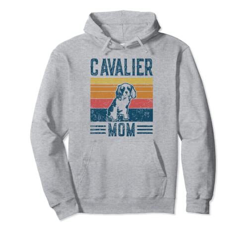 Dog Cavalier Mom - Vintage Cavalier Mom Sudadera con Capucha