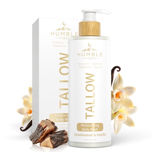 HUMBLE VIBES® Grass-Fed Tallow Body Wash - Sandalwood Vanilla - 16.9 fl oz