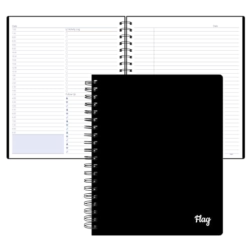 Daily Planner Undated, 8.5\" X 11\" To Do List Notebooks for Work Organization With Hourly Schedule, Action Items and Follow-up, Work Business Undated Planner For Office Productivity 200 Pages & 120 Gsm