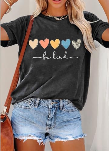 YEXIPO Womens Graphic Tees Short Sleeve Summer Tops Funny Letter Print Crew Neck Casual Loose Cute T Shirts4