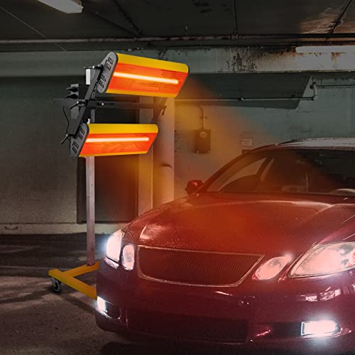 Solary Infrared Paint Curing Lamp, 2100W 110V Short Wave Infrared Paint Heater Lamp, Auto Body Heat Lamp With Smart Timer, Movable And Height Adjustable(Yellow) #TOP6