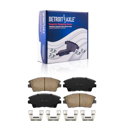 Image of Detroit Axle - Front Brake Kit for 2017-2022 Kia Sportage 2017-2020 Elantra | 2016-2021 Hyundai Tucson, 12.00'' inch Drilled & Slotted Disc Brake Rotors Ceramic Brake Pads Replacement