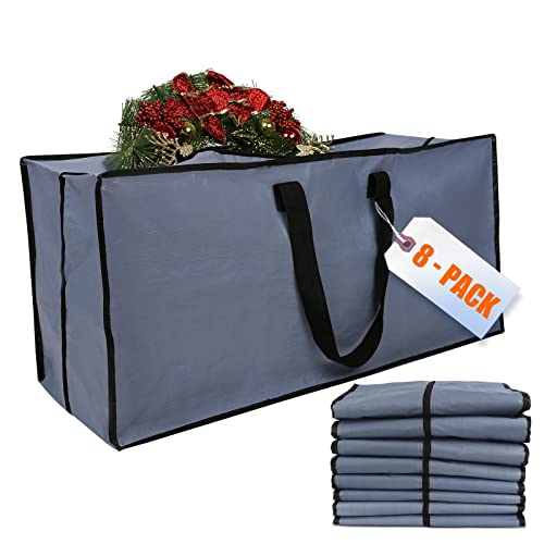 8-Pack Heavy Duty Extra Large Moving Bag, Blanket Clothing Storage Bags with Zippers and Strong Handles, Storage Totes for Space Saving, Dorm College Moving Boxes Storage Bins