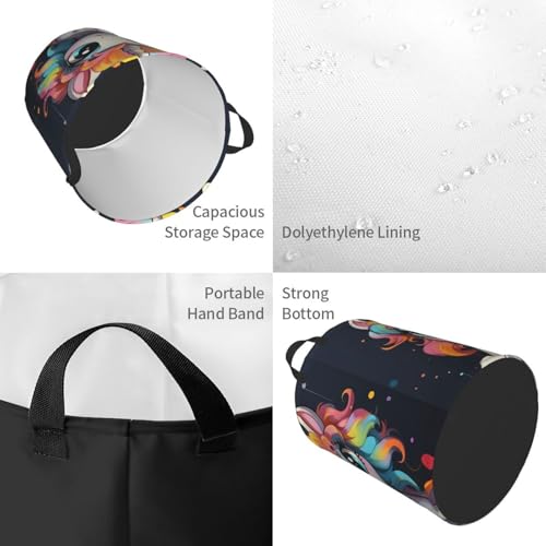 Grand panier à linge pliable imperméable avec poignées pour linge et jouets - 5