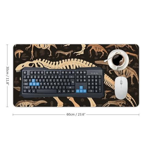 Mousepad grande con diseño Dinosaurio esqueleto y base antideslizante miniatura 2