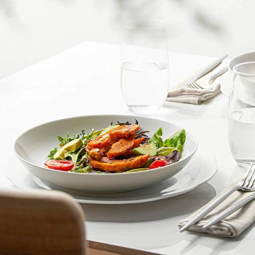 Y Yhy 40Oz Pasta Bowls, Large Salad Pasta Bowl Set Of 6, Shallow Ceramic Soup Bowls, White Bowl Set For Serving, Microwave And Dishwasher Safe, Easy To Clean #TOP7