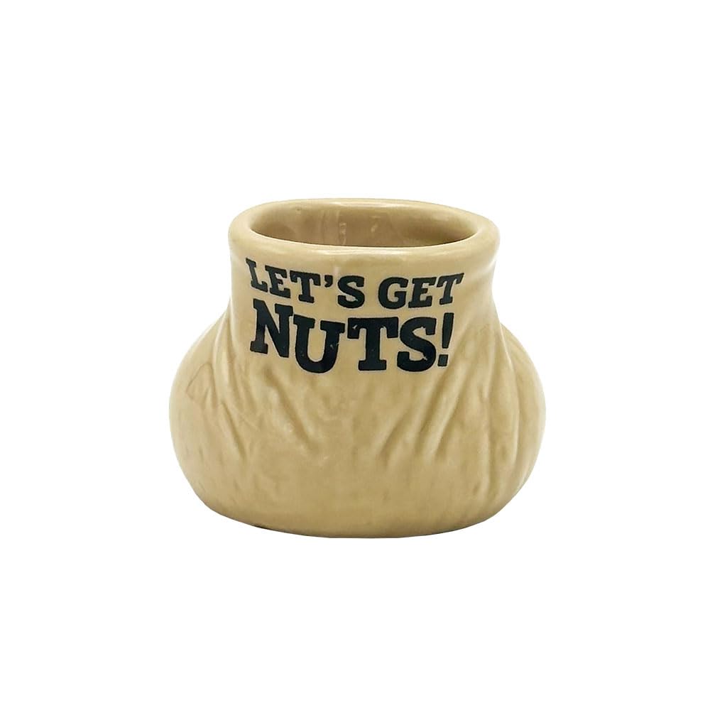 Island Dogs Lets Get Nuts Ceramic Shot Glass - 2oz