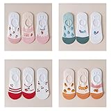 MIWNXM 10 Paare Cartoon Fruit Boat Socks Women Cute Orange Litchi Socks Slippers Sweet Happy Funny Girl Pink Socks Pop Socket Gift