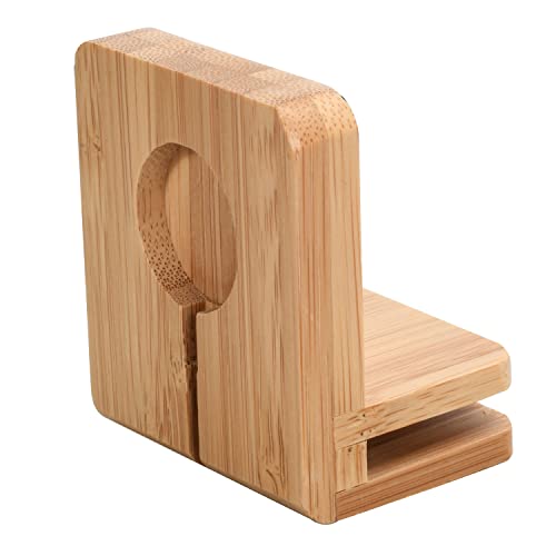Mobilevision Slim Bamboo Charging Station & Compatible Adapter For Apple Watch Multi Device Organizer, Smartphones, Tablets, Laptops & More #TOP4