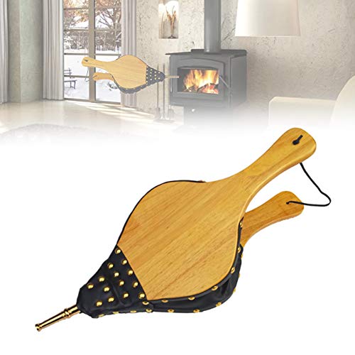 NANANA Fuelle de Chimenea Soplador de Fuelle de Madera Soplador de Chimenea Manual Barbacoa y Camping, para Acampar al Aire Libre Parrilla de Barbacoa, Opción Multiple,A