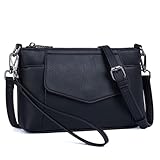 Switrock Small Crossbody Bags for Women,Leather Wristlet Clutch Mini Cell Phone Crossbody Wallet Purses with Card Slots
