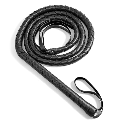 ETlanding Halloween Costume Whip Prop - Cat Woman Indiana Lion Tamer Cowboy Costume Accessories Black