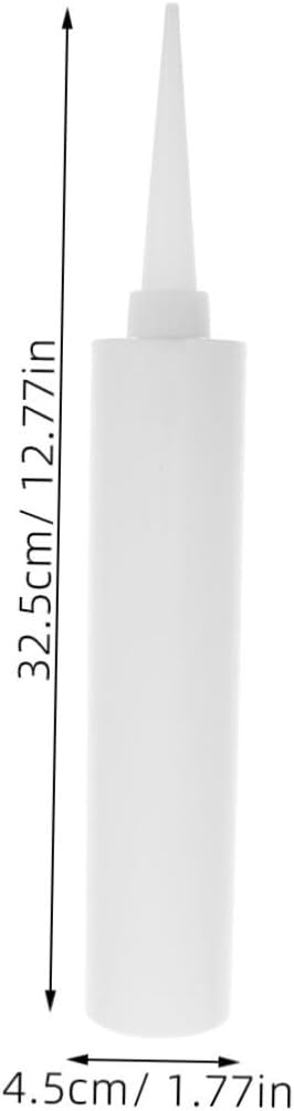 Refillable Empty Caulk Tube for Tile Repairs, 300ml White 5 Pack