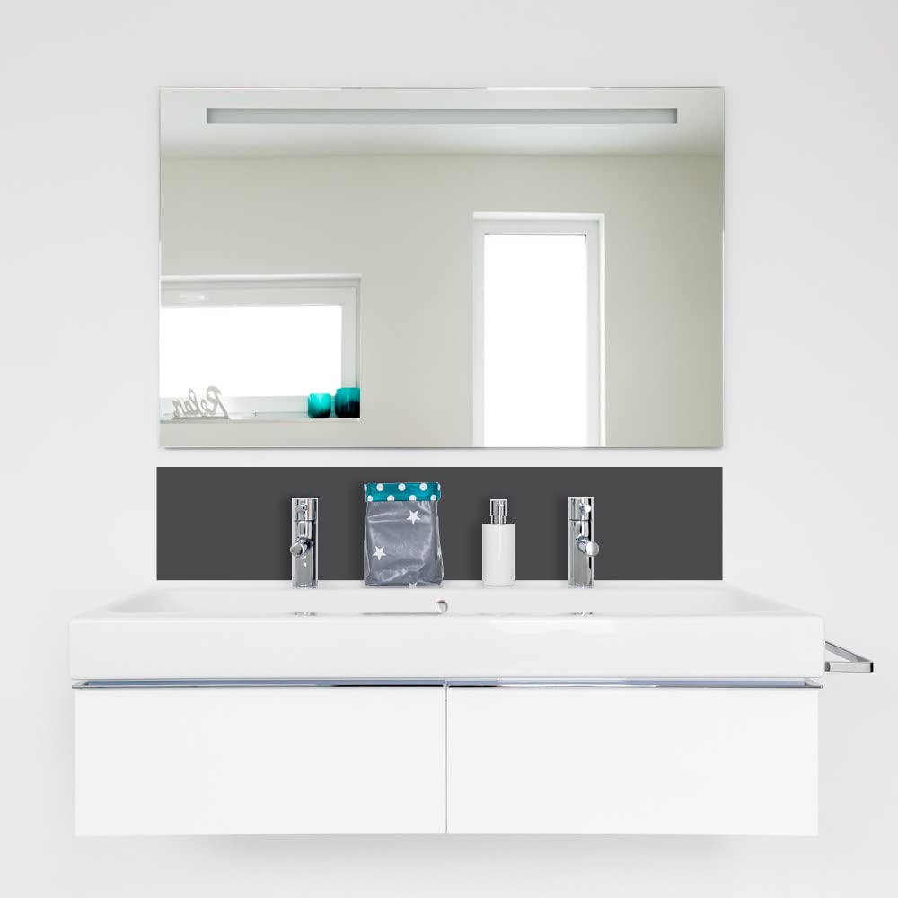 Adzif.biz Le sticker de decoration Credence Cuisine Aluminium Gris Fonce (CREDALU_Gris_Fonce)