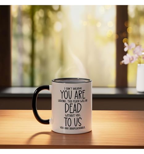 Taza de cerámica 11 oz Coworker Leaving Black/White miniatura 3