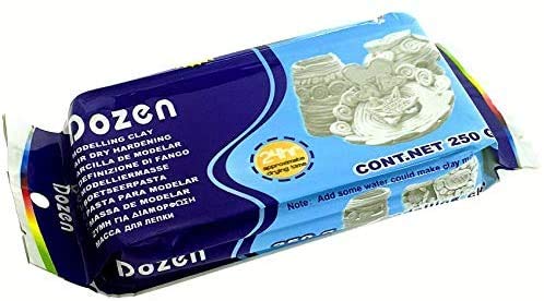helliotDozen White Modelling Clay Air, 1 Pack 500 Gram, Ideal Gift for Kids or Professional Artists