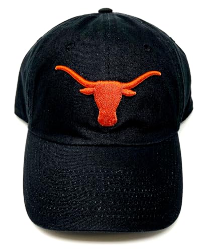 Gorra ajustable negra con logo mascota Texas Longhorns miniatura 2