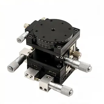 Precision XYZR 4 Axis Linear Stage Replacement for LT60-LM Manual Positioning Sliding Table 60x60mm