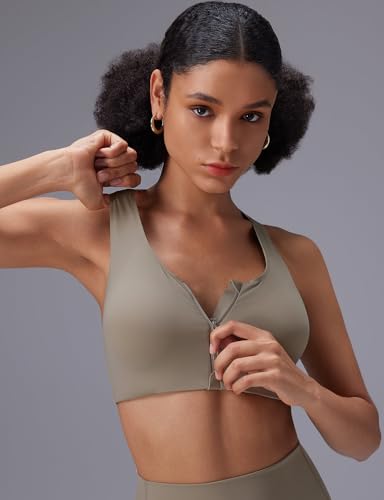 Image of baleaf Sweatleaf Adjustable Sports Bras for Women, Padded Racerback Yoga Bra, High Impact Molded Cup Workout Bra