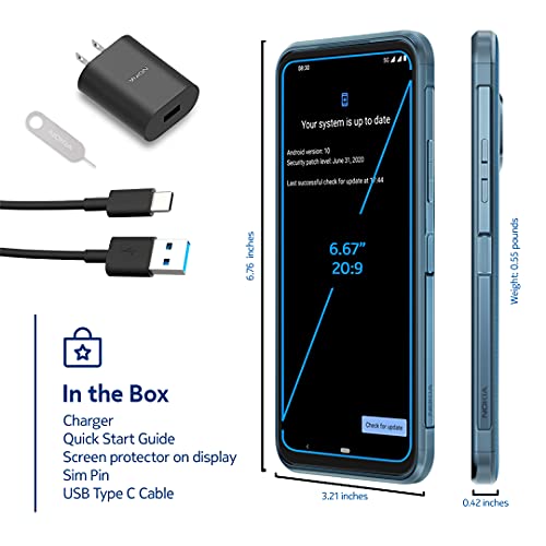 Image of Nokia XR20 5G, Android 14, Unlocked Rugged Smartphone, Dual SIM, US Version, 6 /128GB, 6.67-Inch Screen, 48MP Dual Camera, Polar Night /Blue