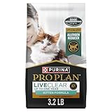 Purina Pro Plan LiveClear Dry Cat Food for Kittens Cat Allergen Reducer Chicken and Rice Formula - 3.2 lb. Bag