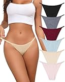 SECRET AROMA 6 Piezas de Ropa Interior de algodón para Mujer, Bragas de Bikini de Talla Grande, Cintura Baja, Corte Alto, elásticas, Tallas S-2XL