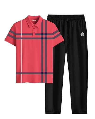Image of AUSK Men co-ords set || casual Tshirt & Trakpant set of Men