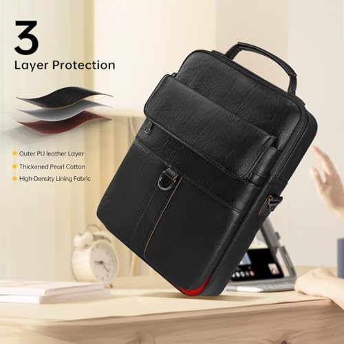 Sac à bandoulière en cuir pour iPad 11-13 pouces pochette de transport - 7
