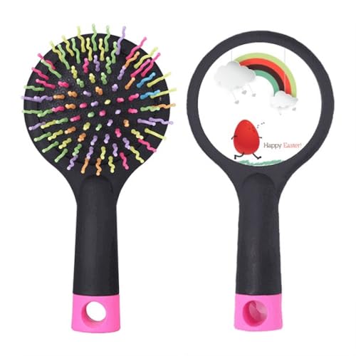 Brosse démêlante arc-en-ciel pour un salon de coiffure à la maison